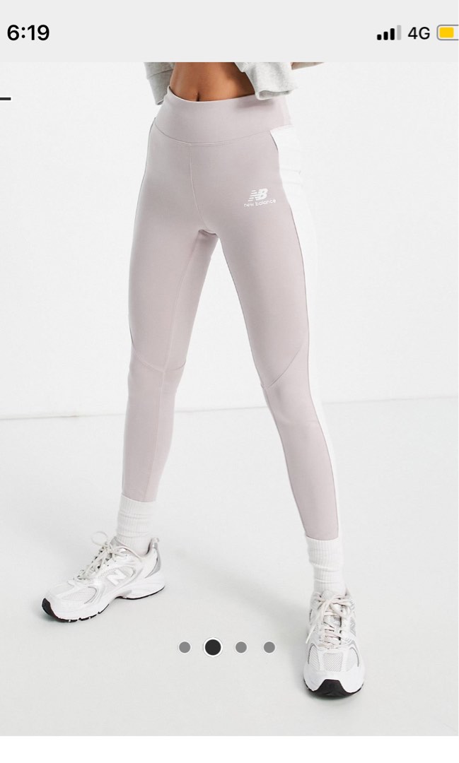 RTP$75 New Balance piping legging in lilac, Women's Fashion, Activewear on  Carousell
