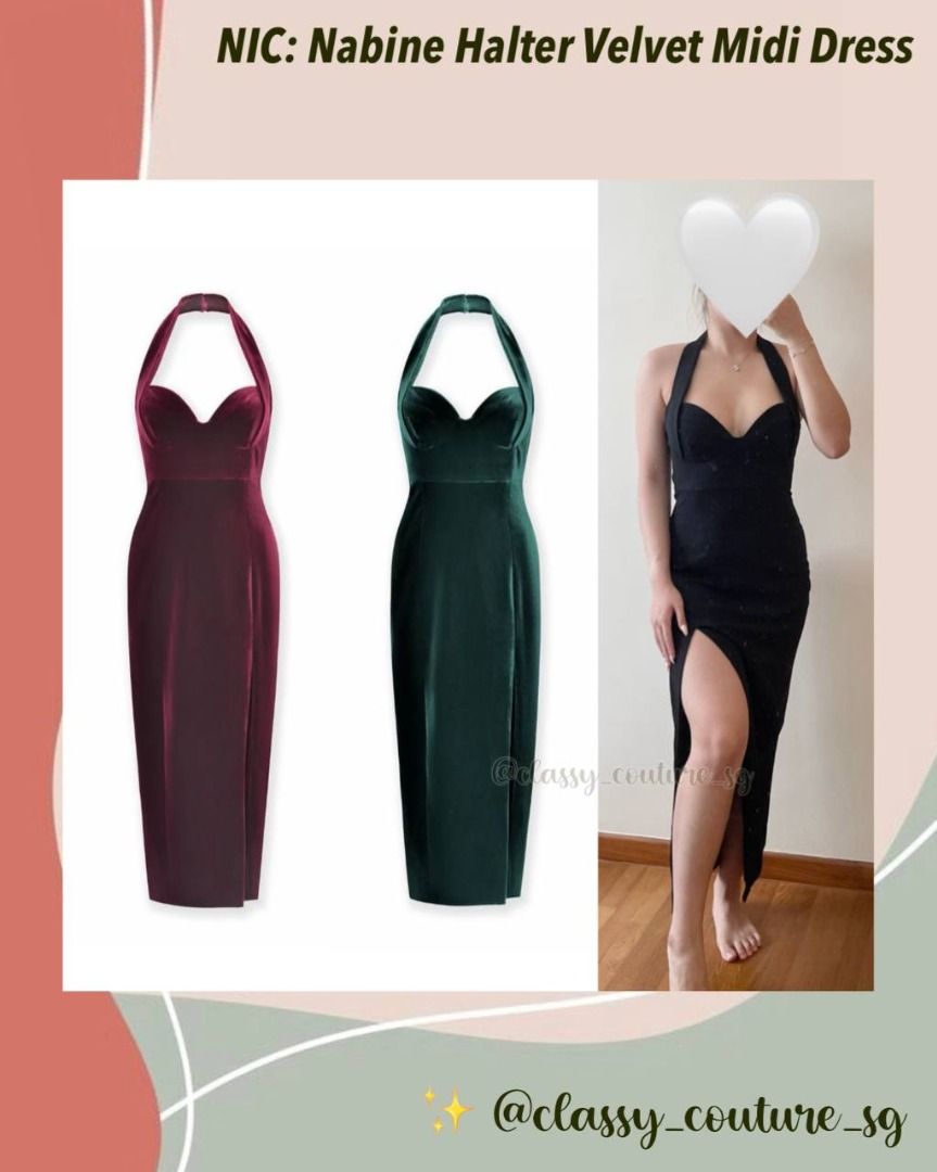 Nicholas velvet dress discount