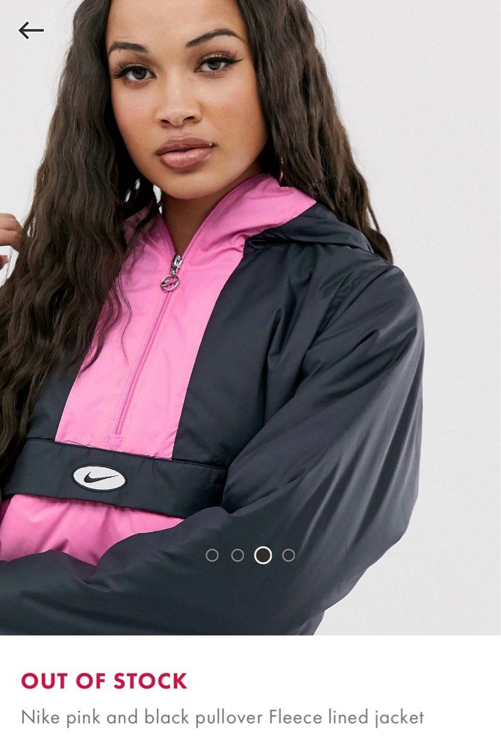 Nike pullover fleece lined jacket Women s Fashion Coats Jackets