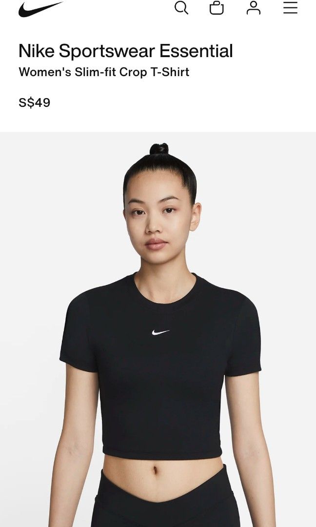 Sportswear slim fit crop top online