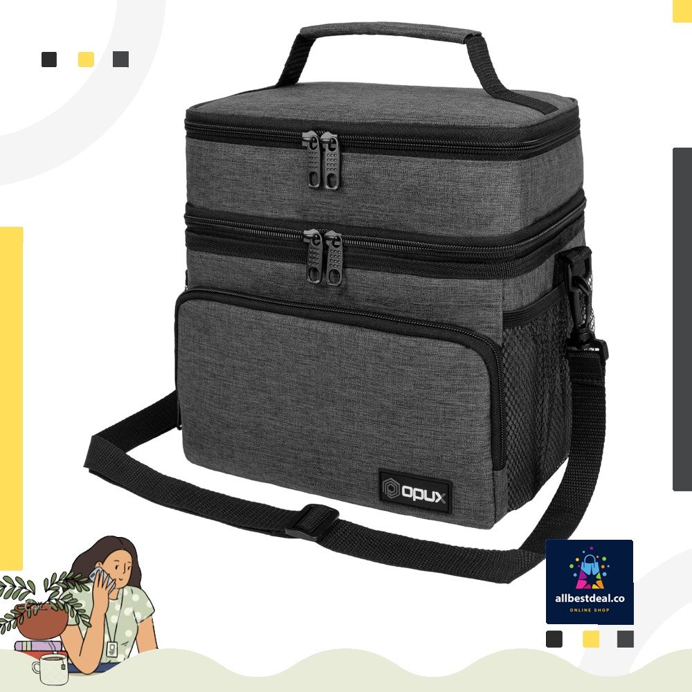 Opux insulated dual compartment lunch bag hotsell