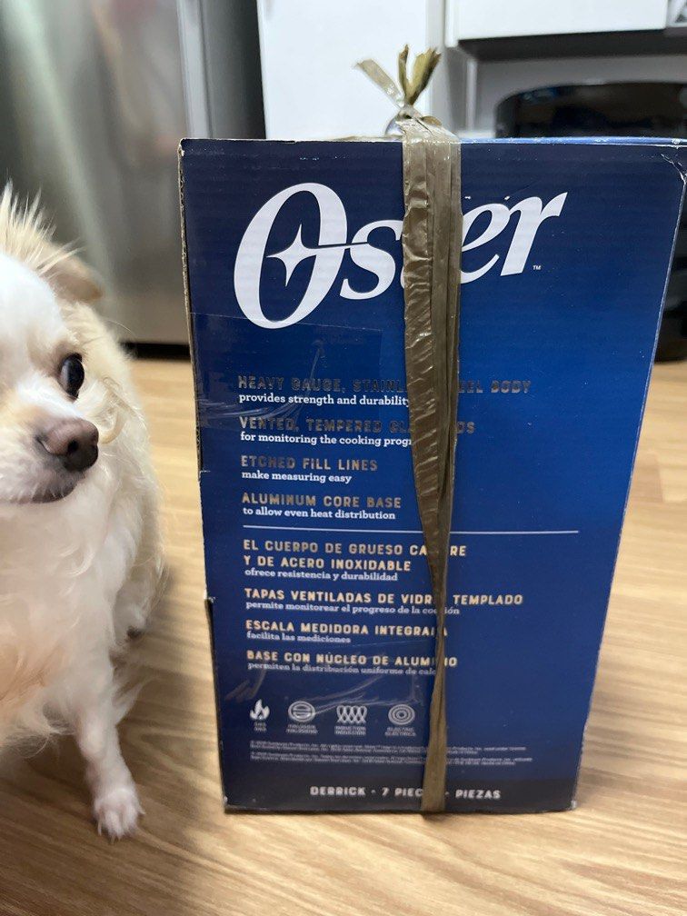 Oster Stainless Steel Cookware (Category: Cookware & Accessories) located in Makati City. Submitted by vivamagenta (Listing ID 1270386542, Image 2). Description: Originally priced at 12,995. Unused.