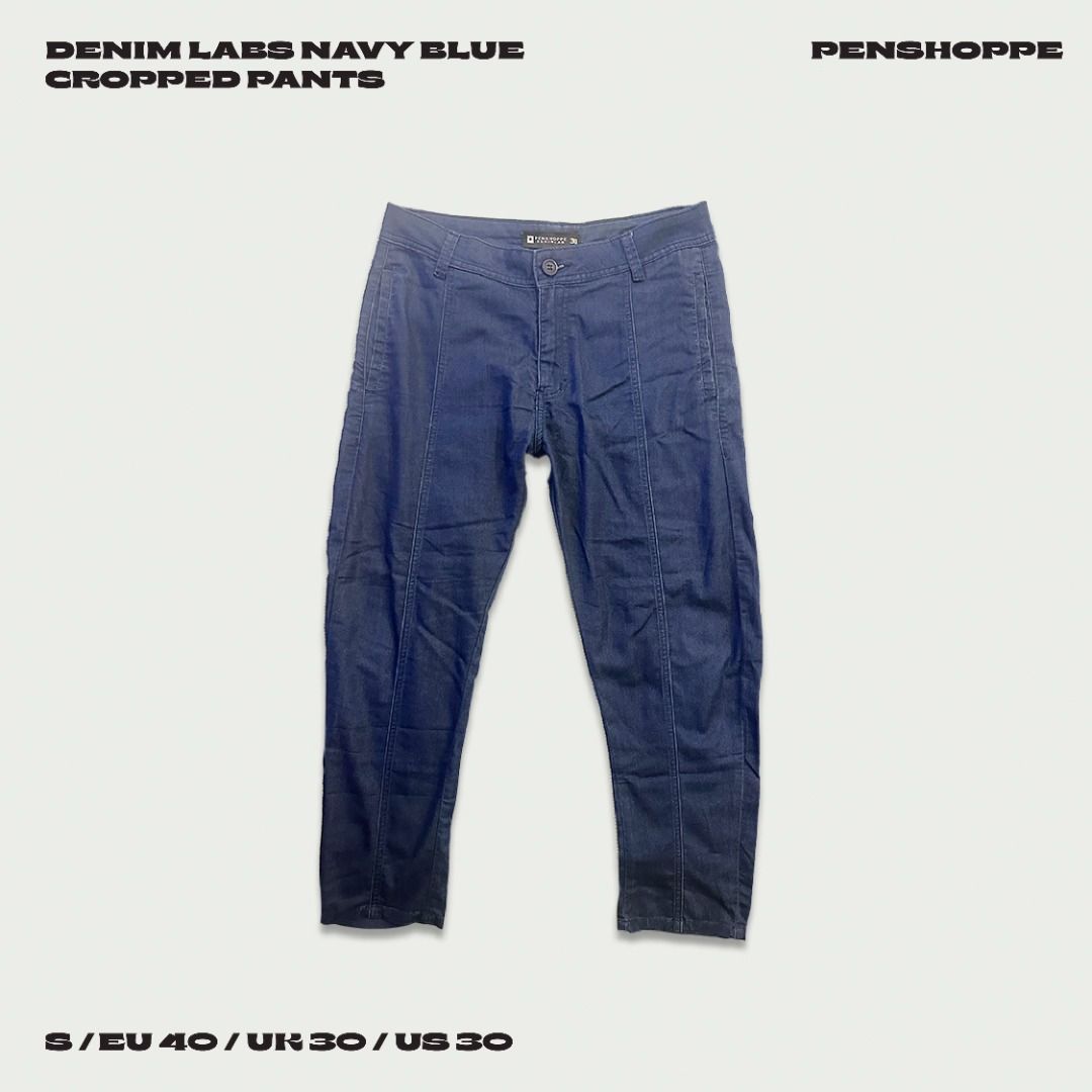 Penshoppe Denim Labs Navy Blue Cropped Pants