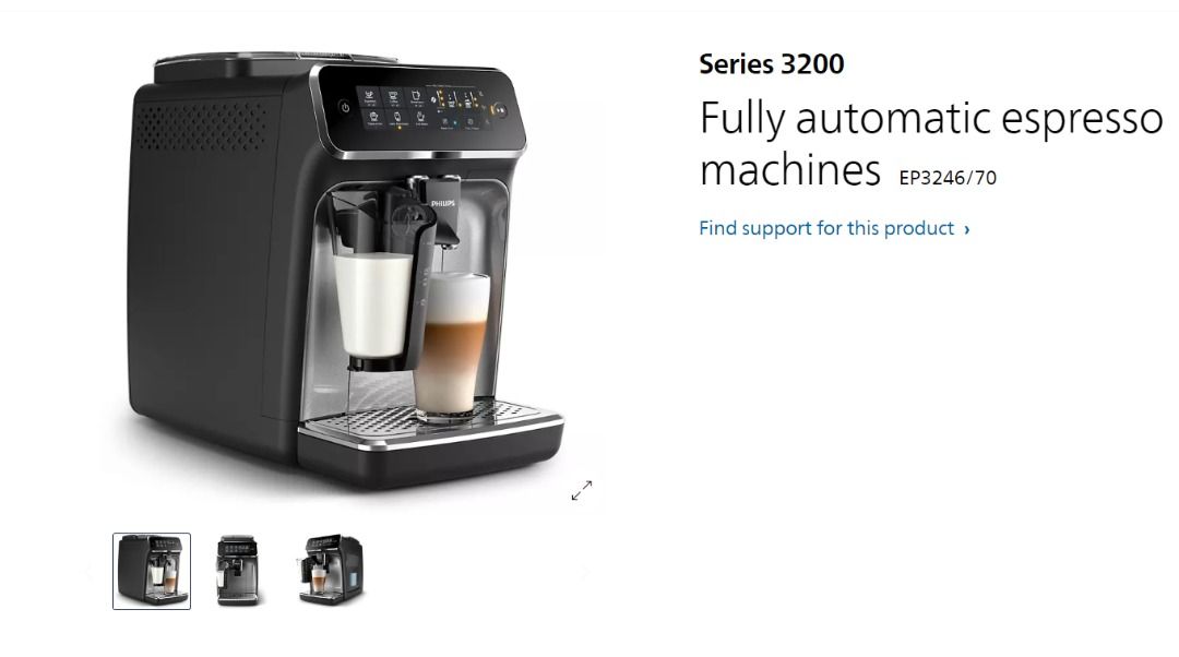 Philips Coffee Fully automatic espresso machines EP3246/70 Under