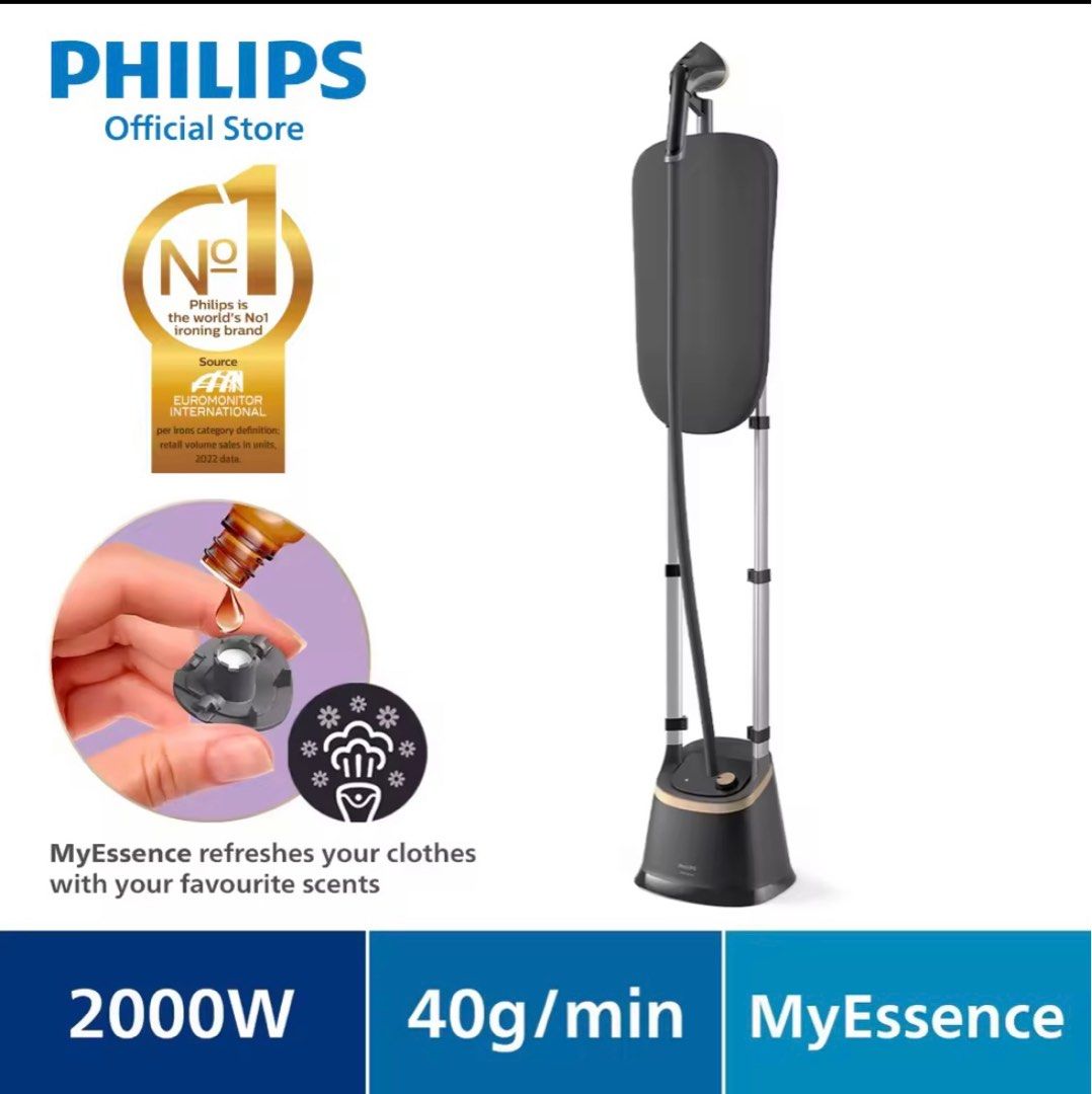 PHILIPS Stand Garment Steamer 3000 Series MyEssence Fragrance