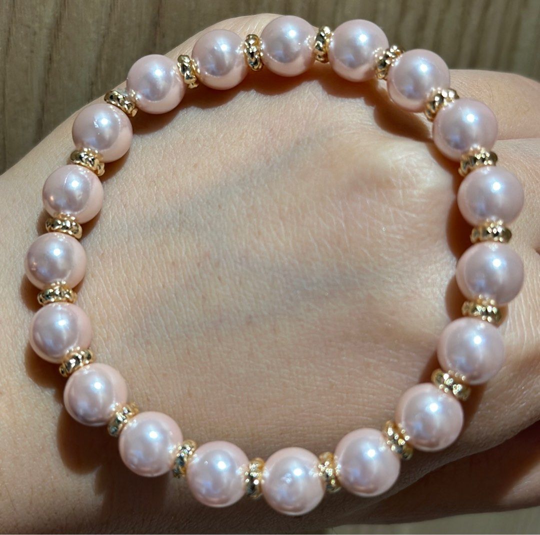 Pink Pearl Bracelet Women s Fashion Jewelry Organisers