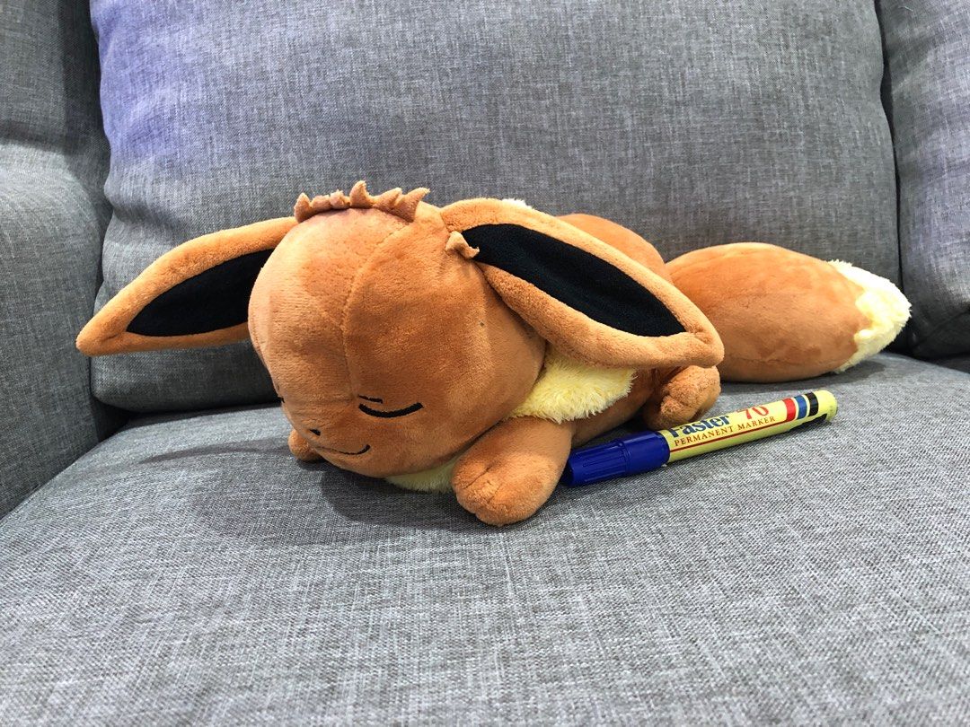 Sleeping eevee fluffy on sale plush