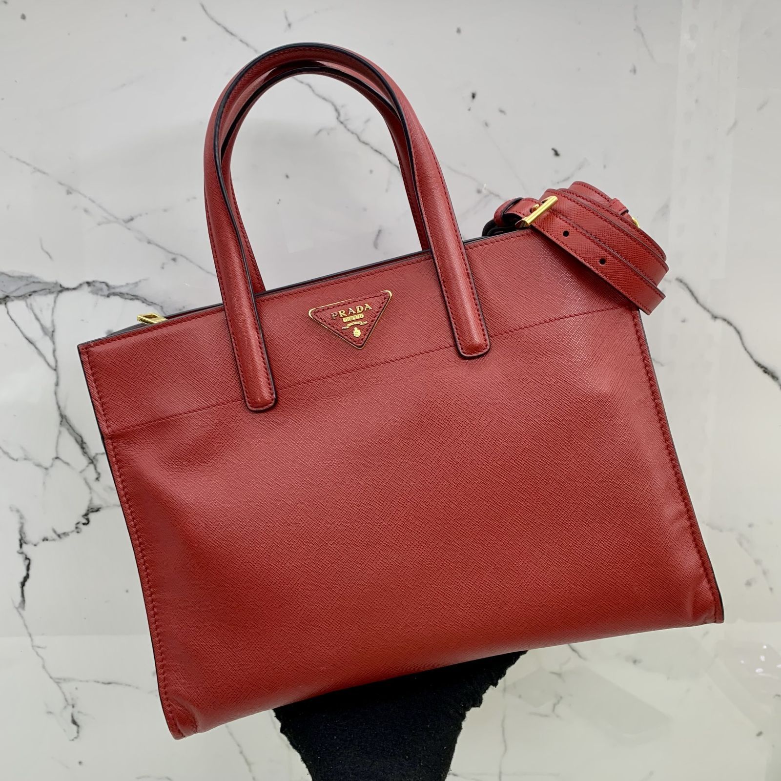 Red prada best sale shoulder bag