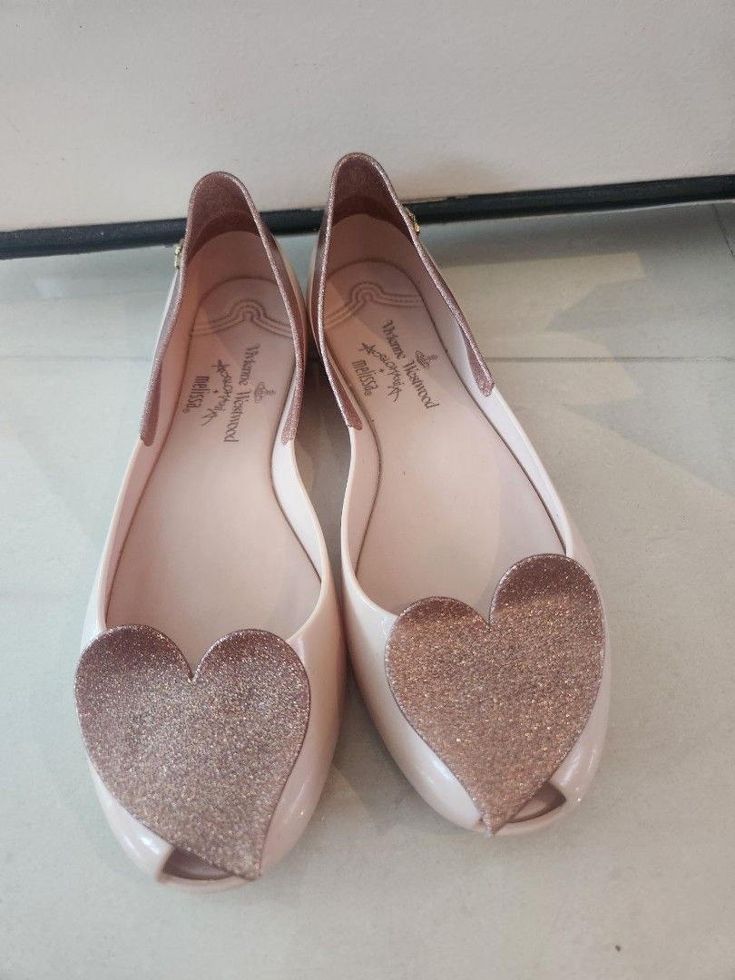 Preloved Melissa Vivienne westwood heart flats size 9