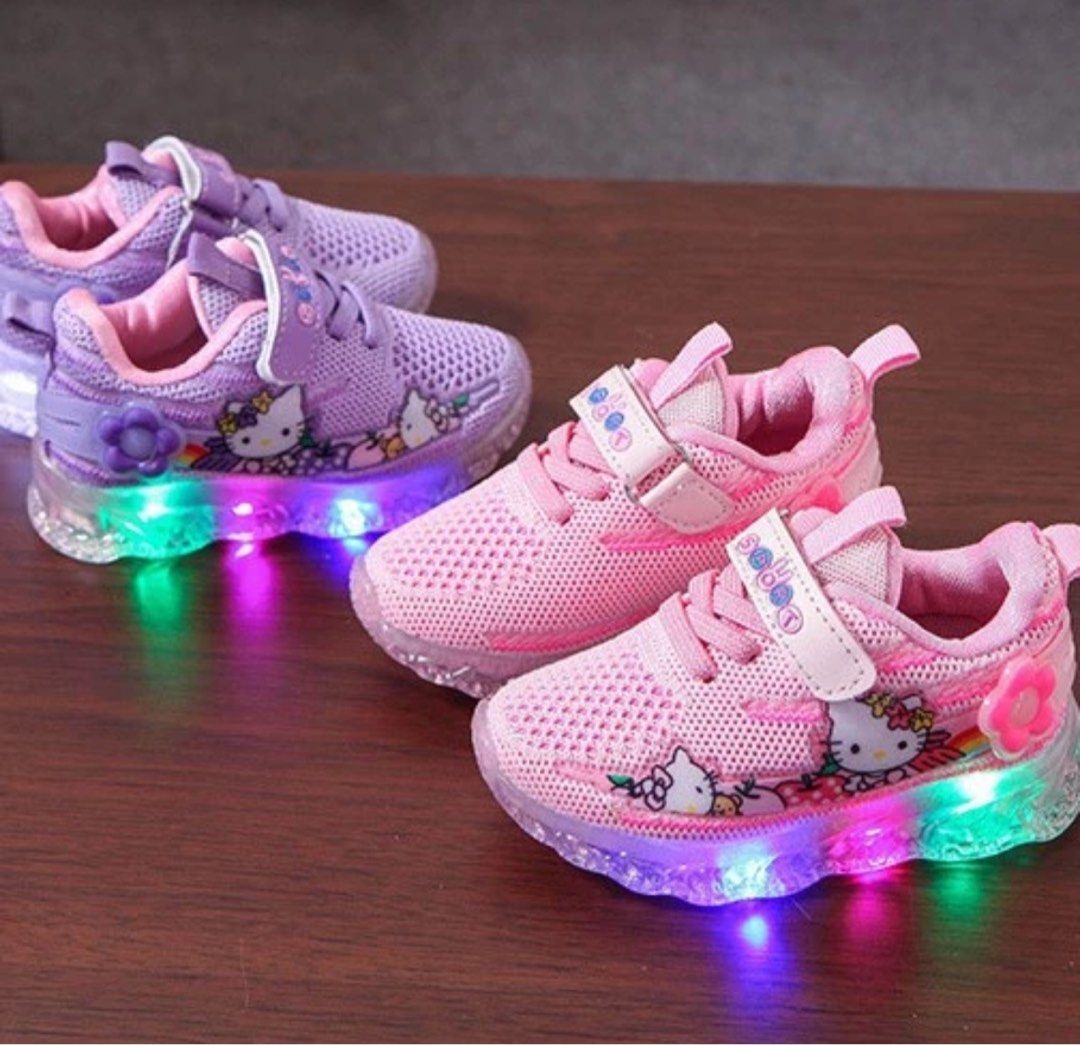 PREORDER Children girl hello kitty LED velcro shoe