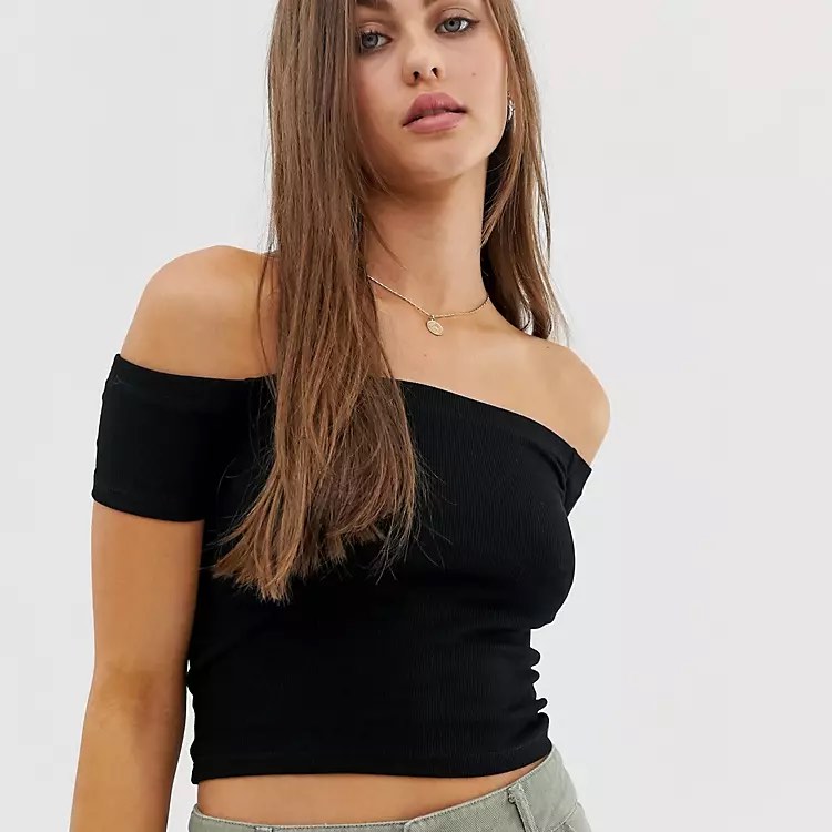Pull Bear Off shoulder Crop top Women s Fashion Tops Other