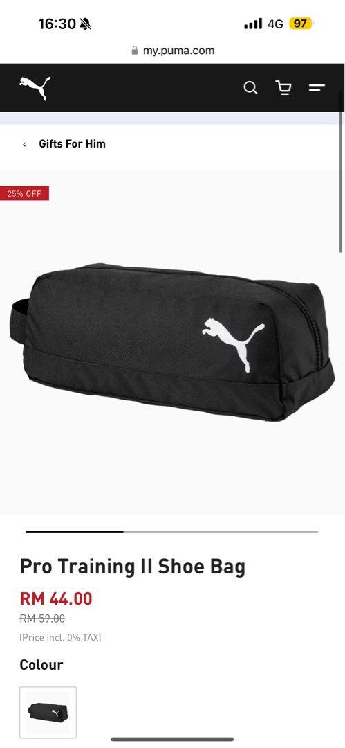 Puma pro training shoe top bag