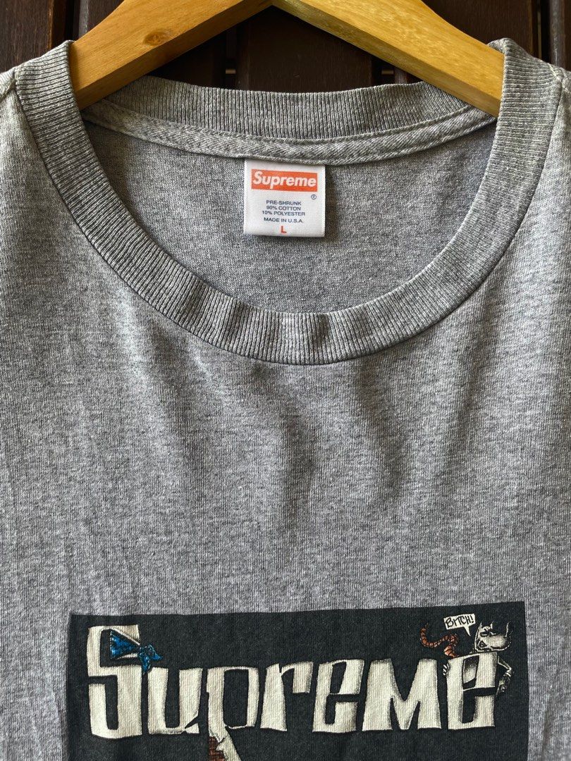 Rare Piece 2007 Supreme Joe Cool Box Logo Tee Grey