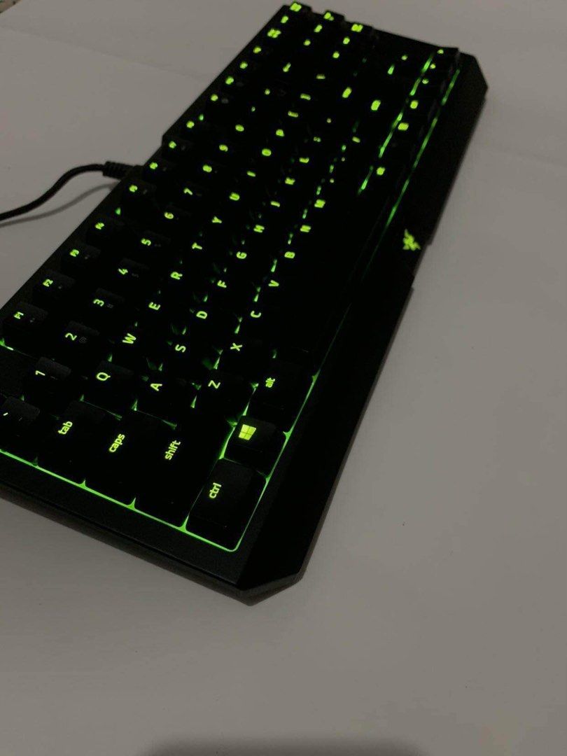 Razer Blackwidow Tournament Edition Mechanical Keyboard (Category: Computer Keyboard) located in Cabuyao City. Submitted by random.preloved. (Listing ID 1270316364, Image 1). Description: Razer Green Switches All lights working including Razer logo Keys are 100% working Pm lang.