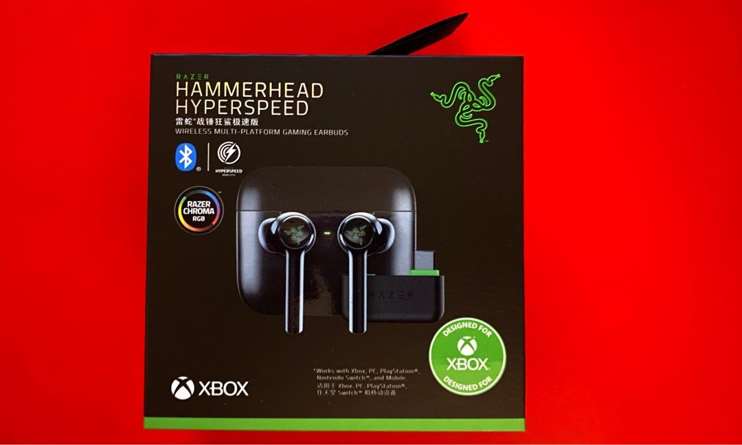 Razer Hammerhead HyperSpeed Wireless Multi-Platform Gaming Earbuds for Xbox