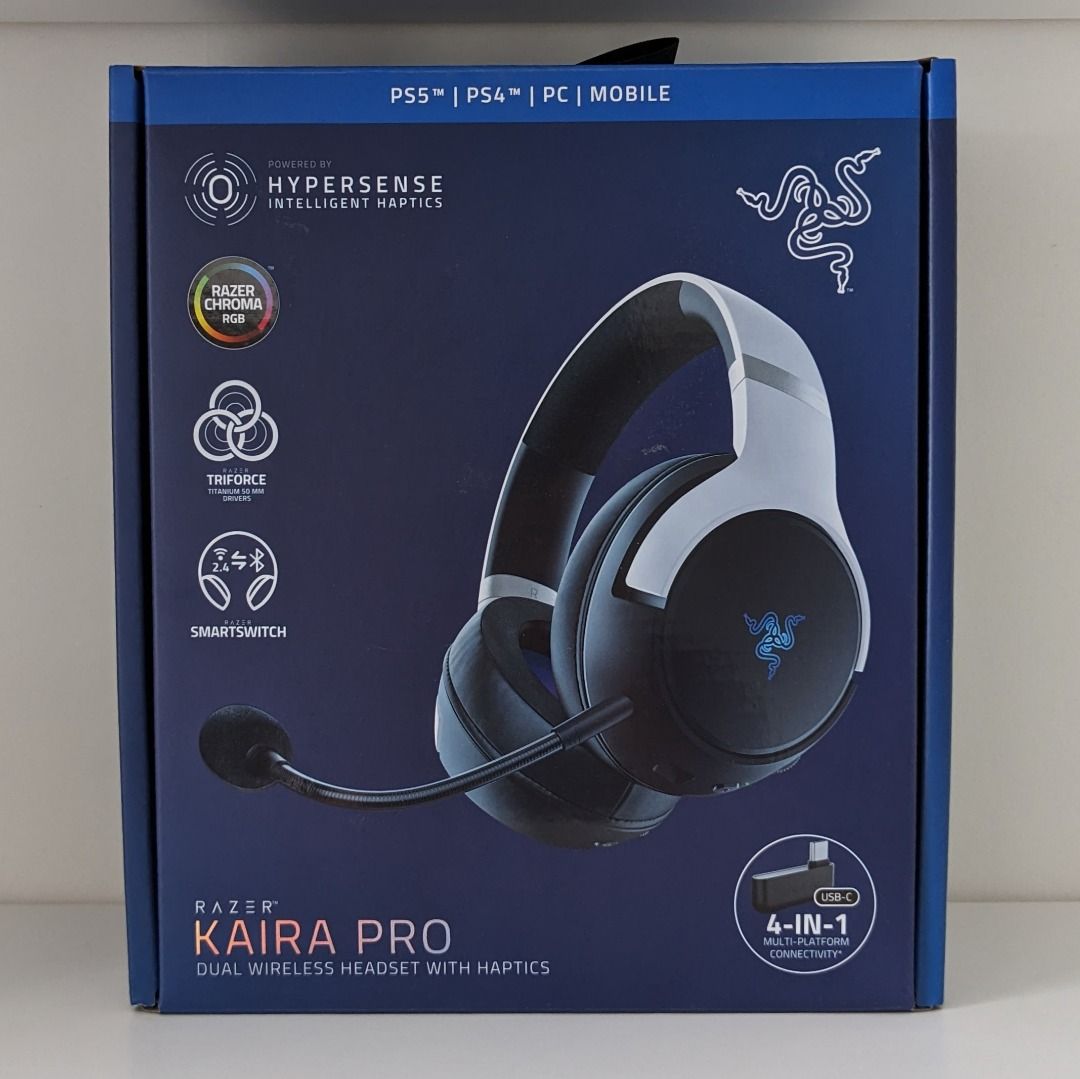 RAZER Kaira PS5 Pro Wireless Gaming Headset Headphone not Barracuda ...