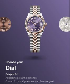 Gold rolex purple online face