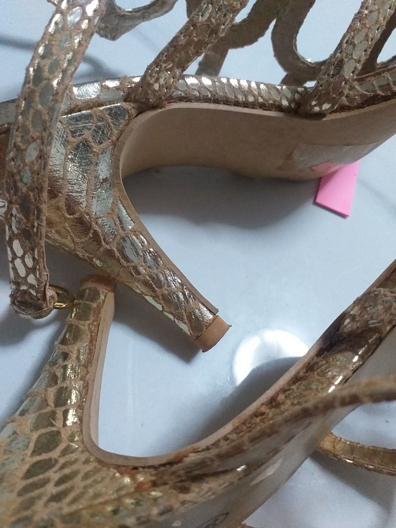rubi elegant Heels Gold Party Shoes Women s Fashion Footwear