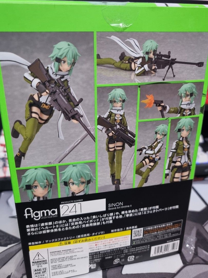 Figma 241 Sinon Sword Art Online II PVC Anime Figura de acción Modelo