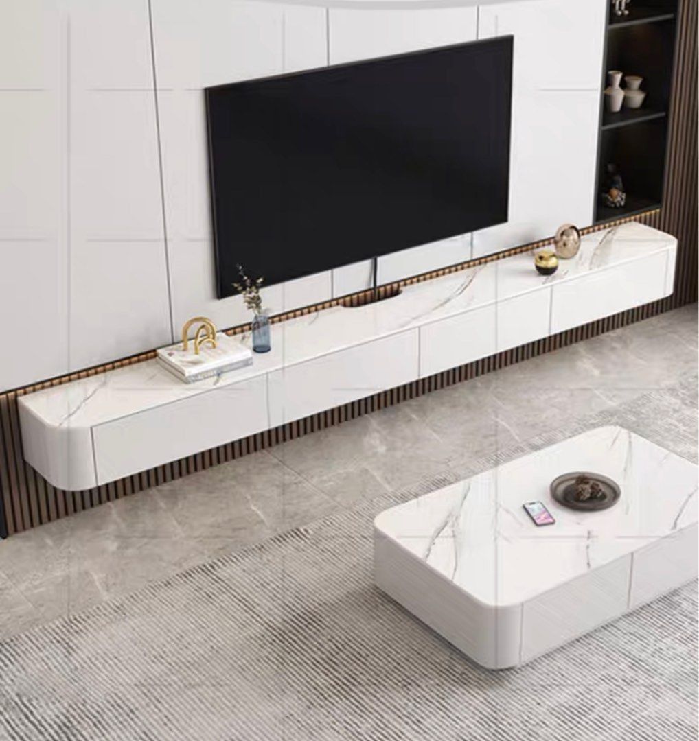 SEMION Modern Floating TV Console, Furniture & Home Living, Furniture ...