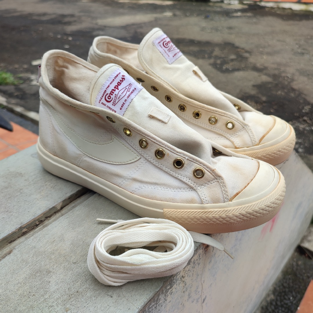 Sepatu Compass Gazelle Hi Cream 42