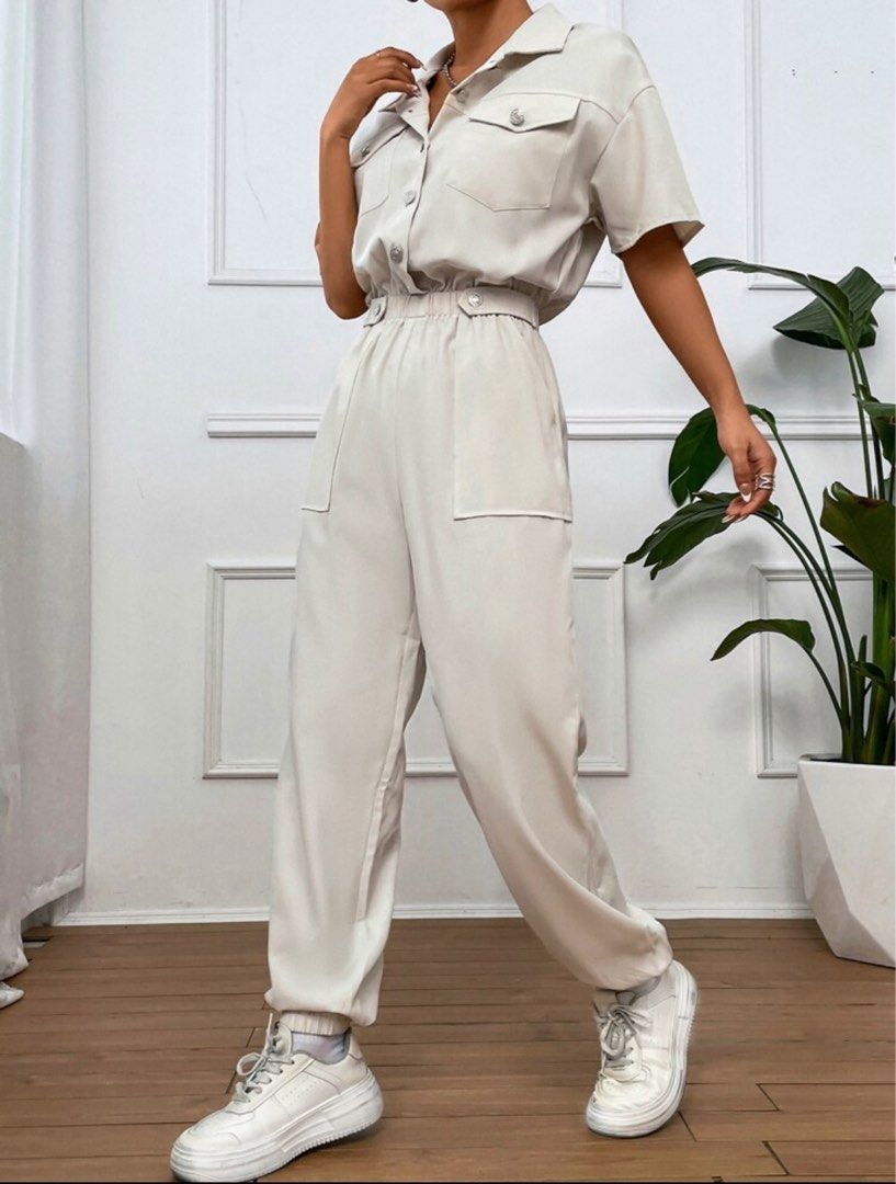 SHEIN Coolane 1pc Flap Pocket Overalls for Sale Australia