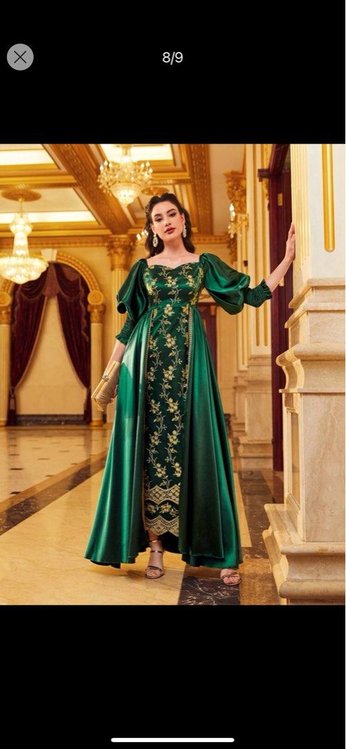 Floral themed dinner dress clearance
