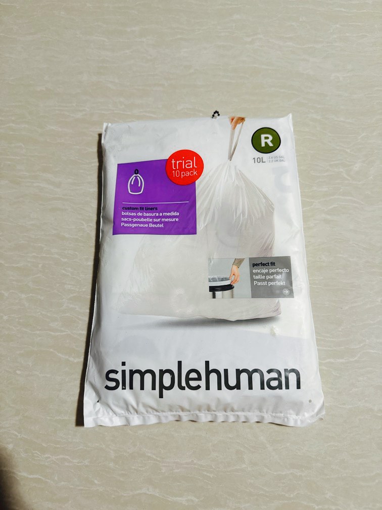 Simple Human 10 l code R custom fit liners trash bag, Furniture