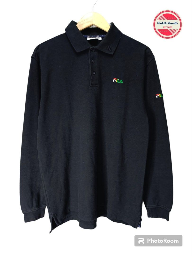 Size L Fila Golf small logo embroidered long sleeve t shirt