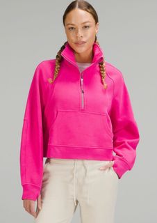 NWT- Lululemon Oversized Scuba Half Zip- Pink Blossom- M/L