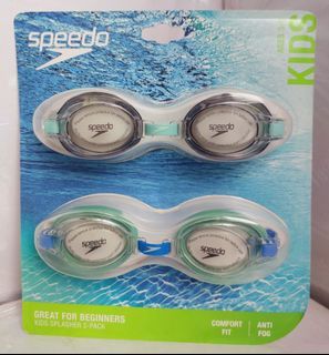 Speedo Goggles Kids 2-Pack Splasher Ages 3-6 NewUSA