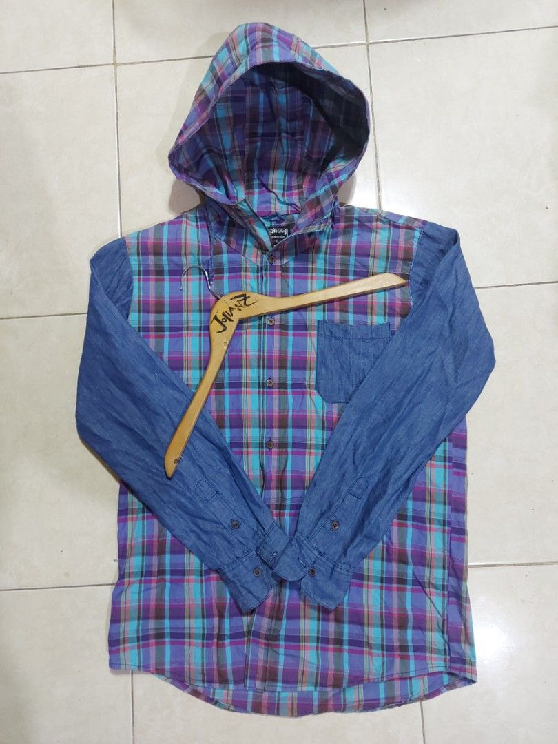 Stussy checkered hotsell hoodie