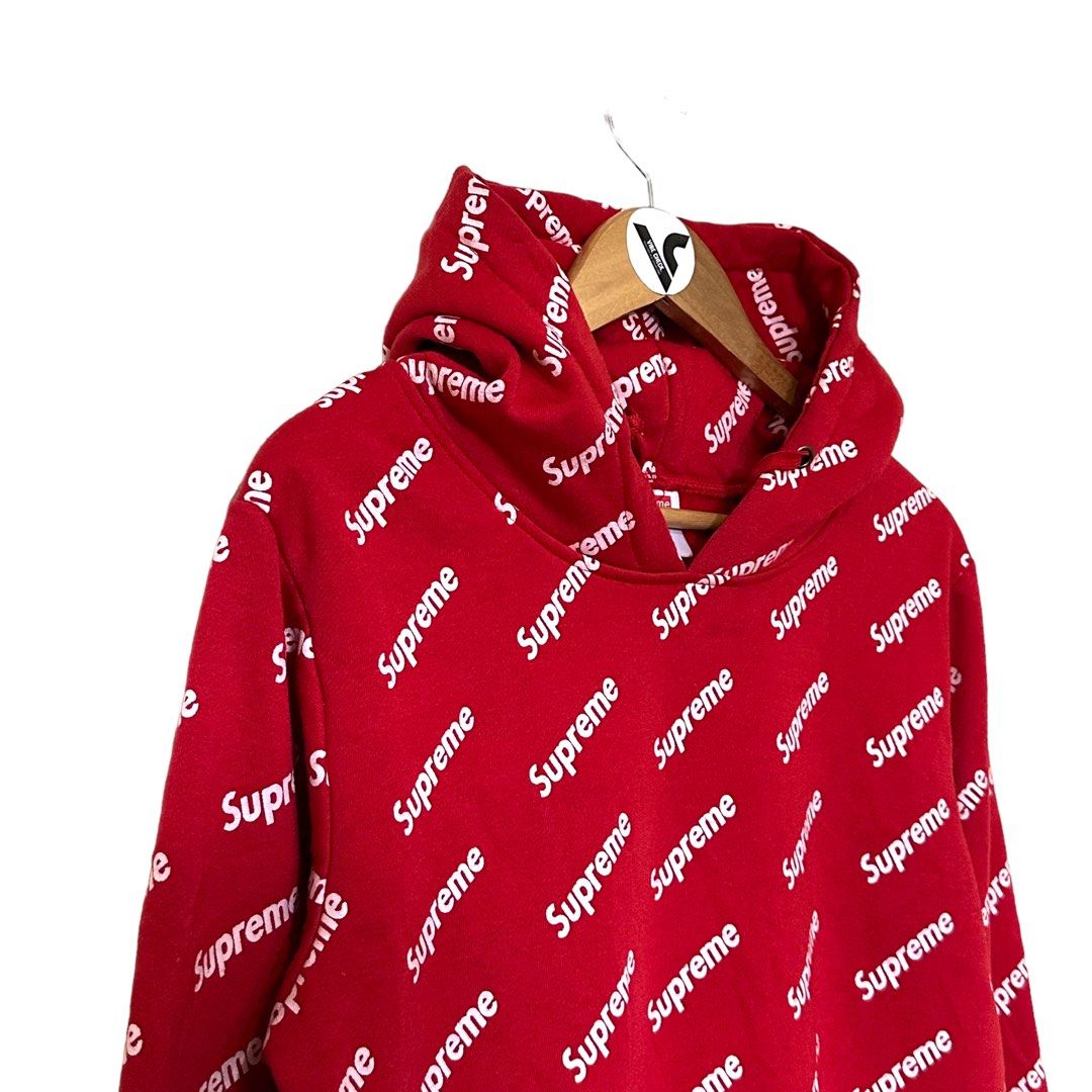 Supreme All Over Print Red Hoodie
