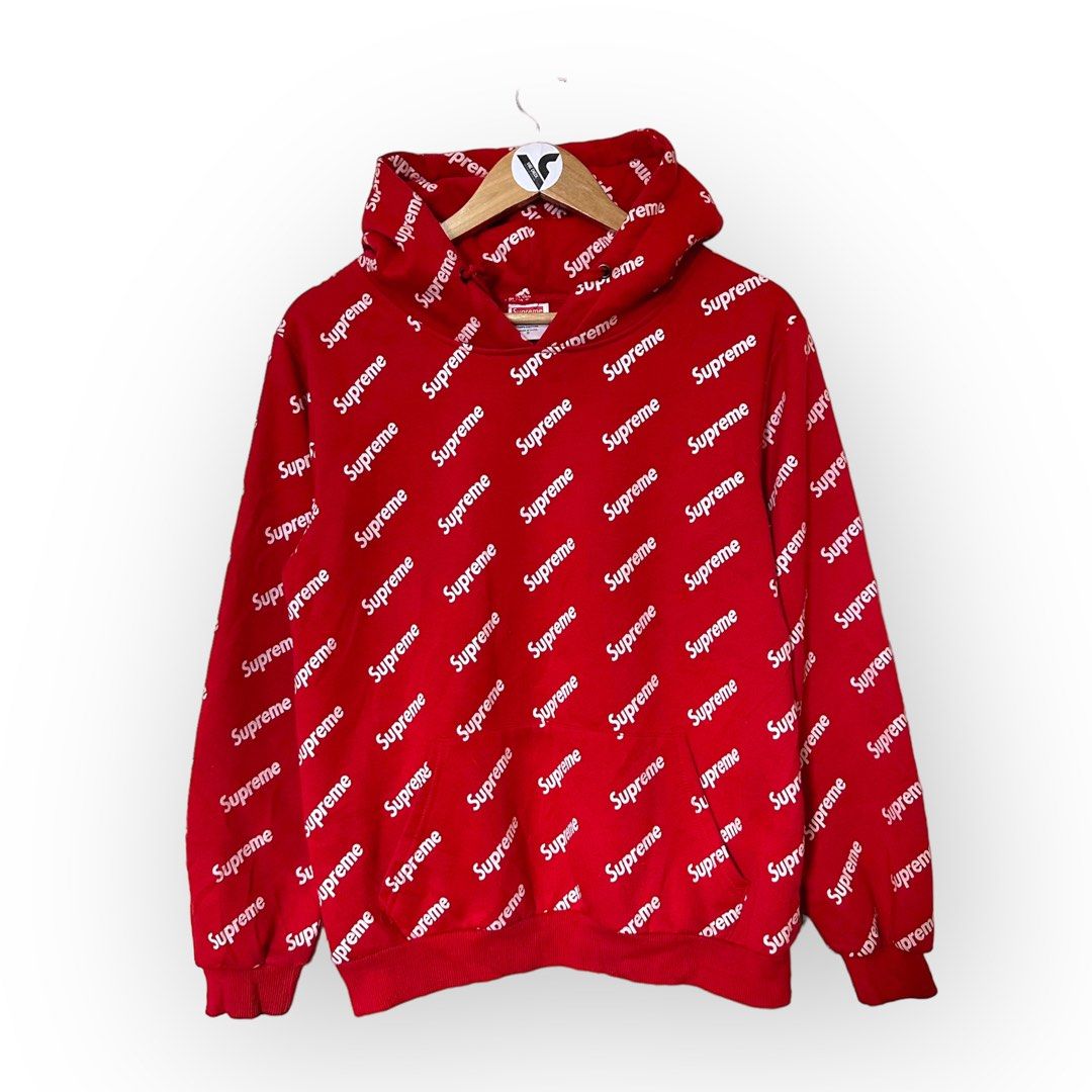 Supreme red hoodie outlet