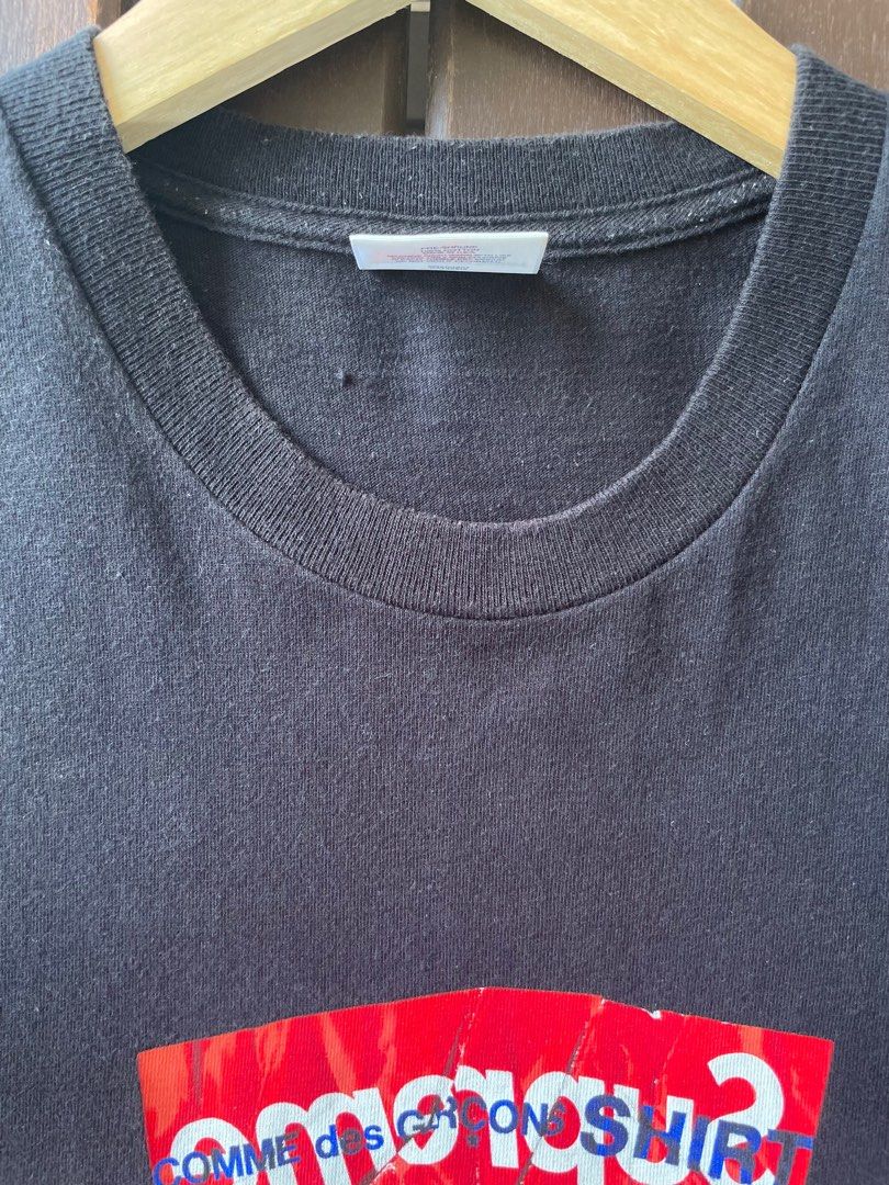Supreme comme des garcons shirt box logo tee black new arrivals