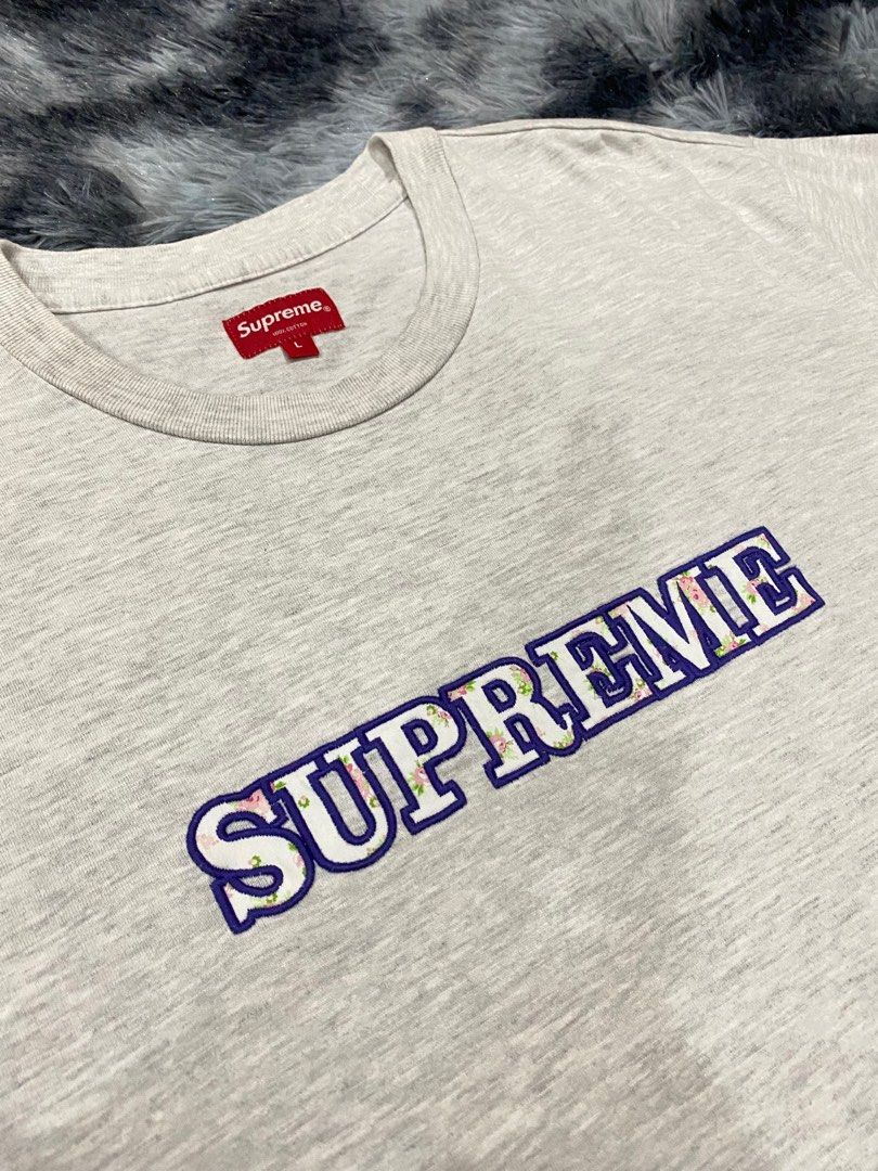 Supreme floral logo tee on sale