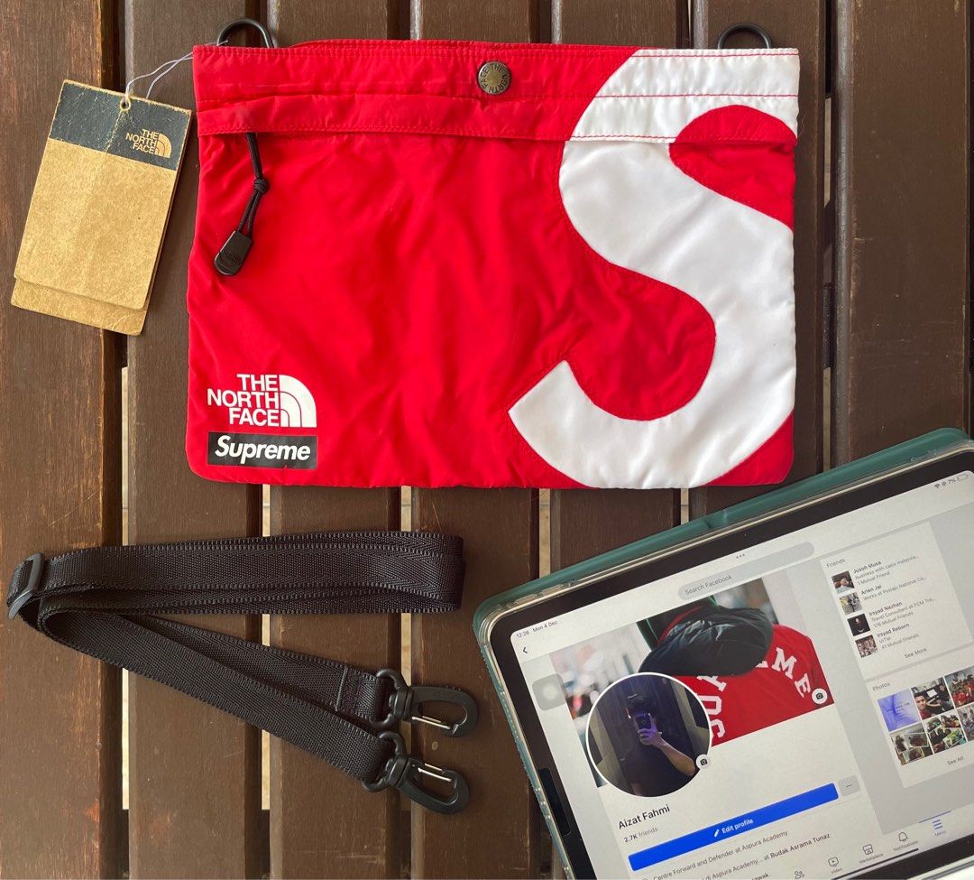 Supreme The North Face S Logo Shoulder Bag Red