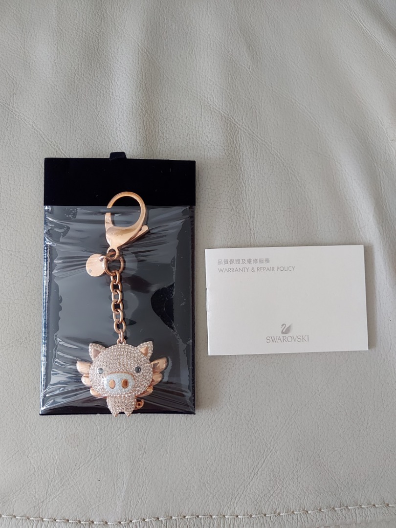SWAROVSKI Crystal Key Chain Pig Bag Charm Pink STS Pro 5457471 Carousell