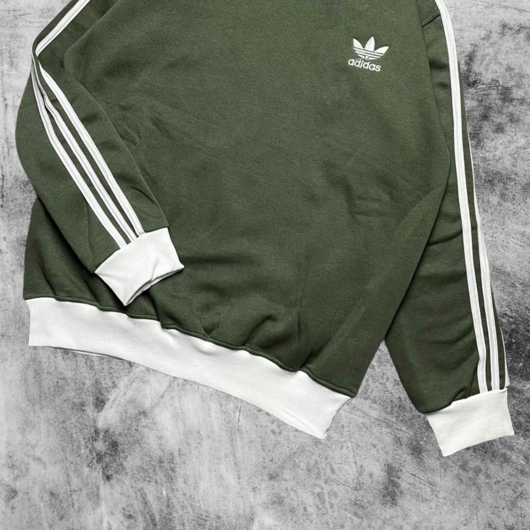 Sweater Crewneck Adidas 3 Foil Hijau Army