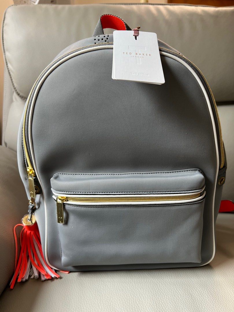 TED BAKER Grey Neoprene shoulder bag