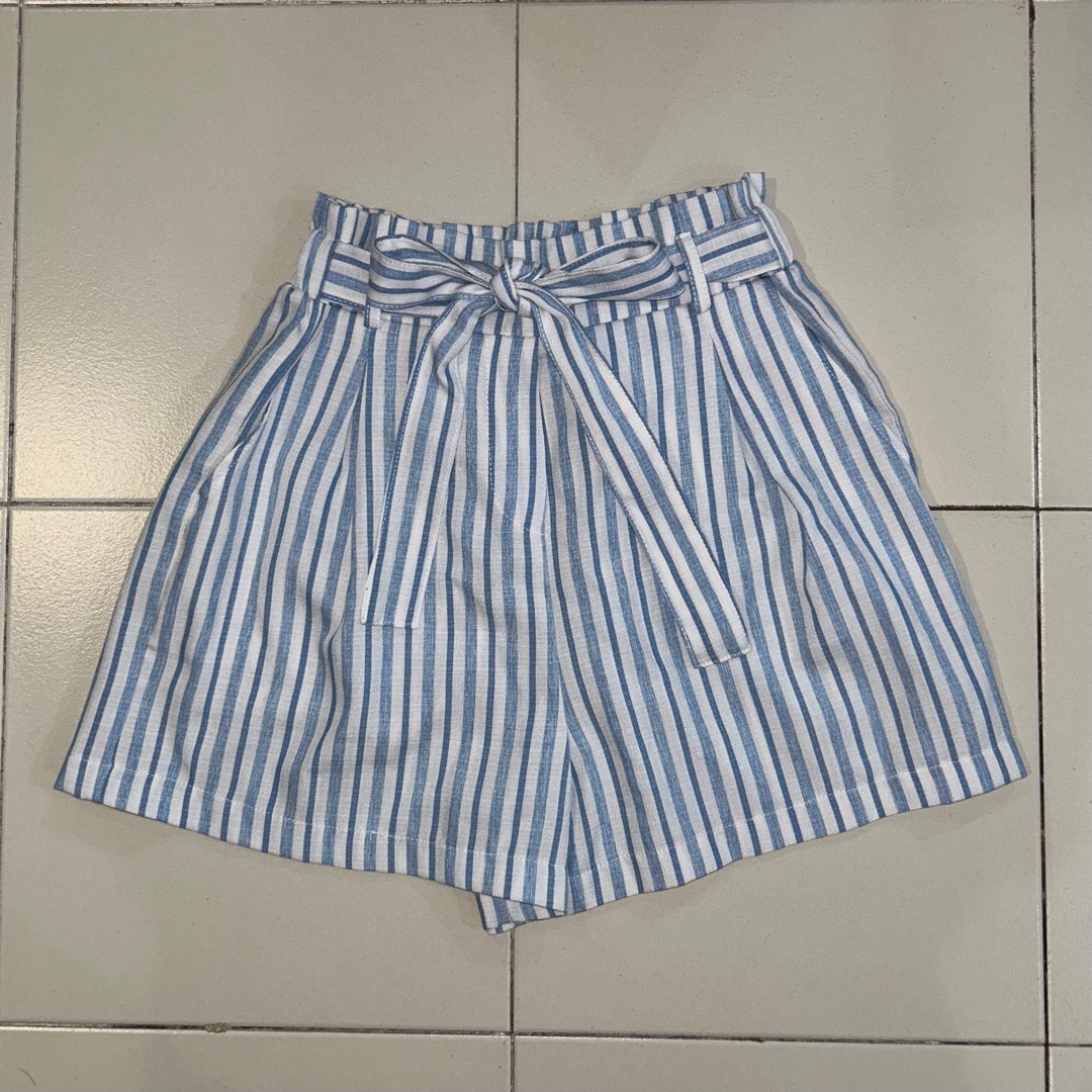  Pinstripe Shorts Women