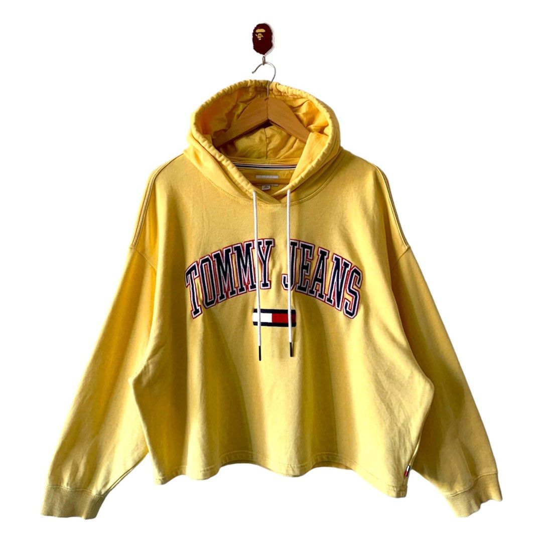 Tommy jeans yellow on sale hoodie