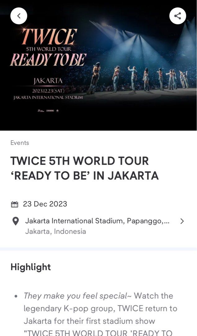 UPCOMING EVENT] TWICE 5TH WORLD TOUR 'READY TO BE' IN JAKARTA