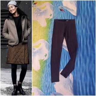 UNIQLO Extra Warm Heattech Legging (Navy M)