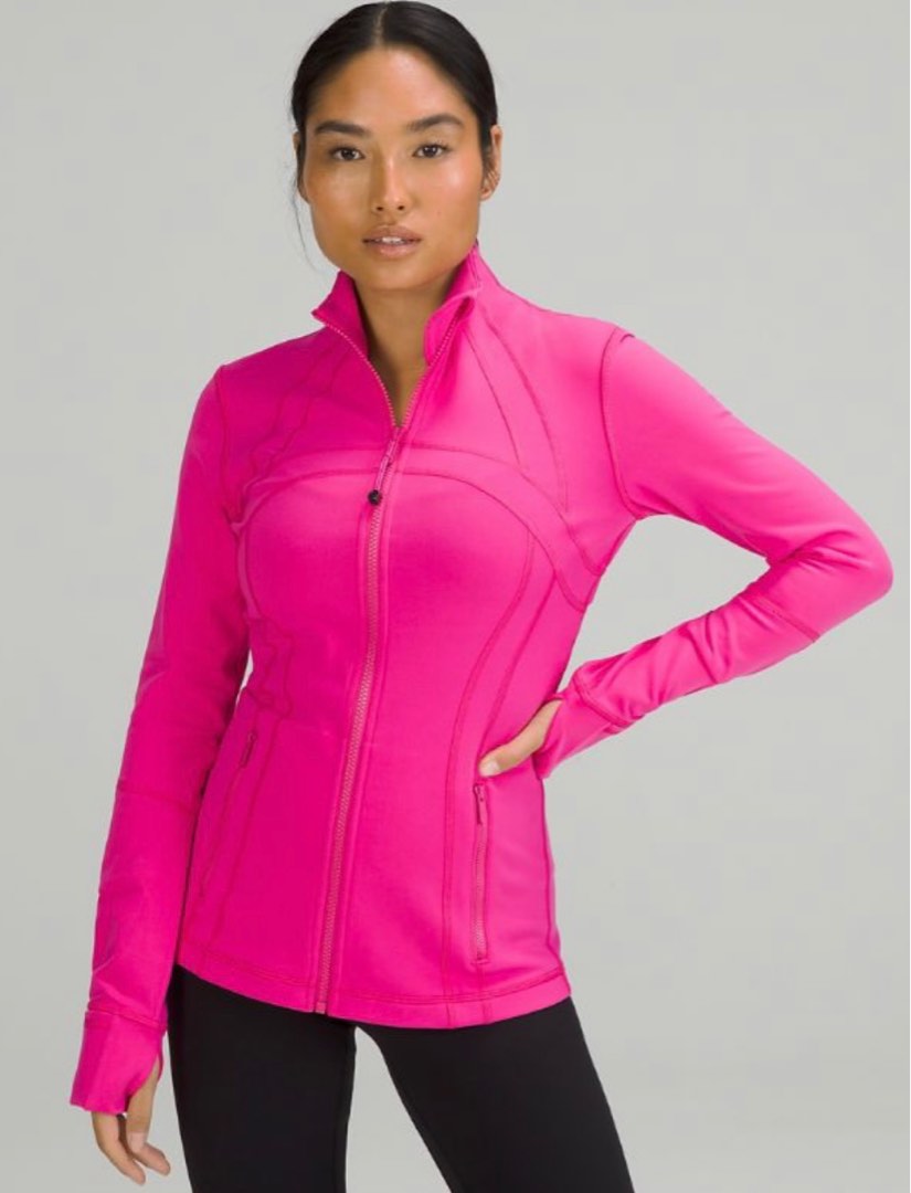 US 8] Lululemon Define Jacket in SONIC PINK Luon NWT, Women's Fashion,  Activewear on Carousell
