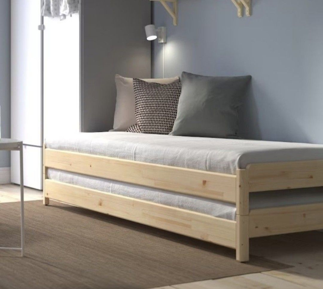 Utaker ikea stackable bed with mattress (, Furniture & Home Living