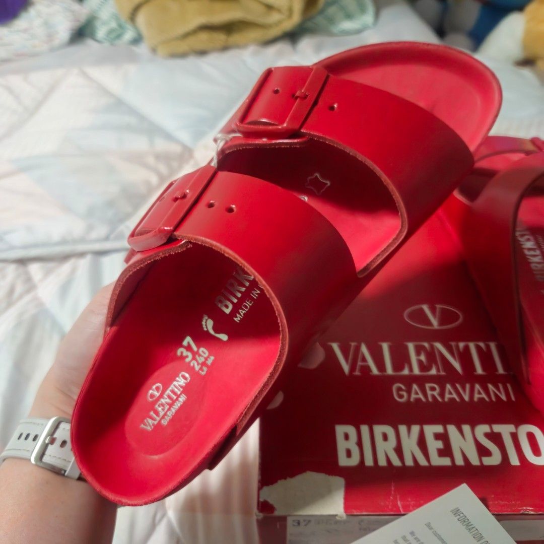 Valentino birkenstock red cheap