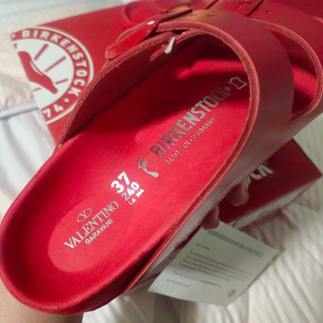 Valentino discount birkenstock red