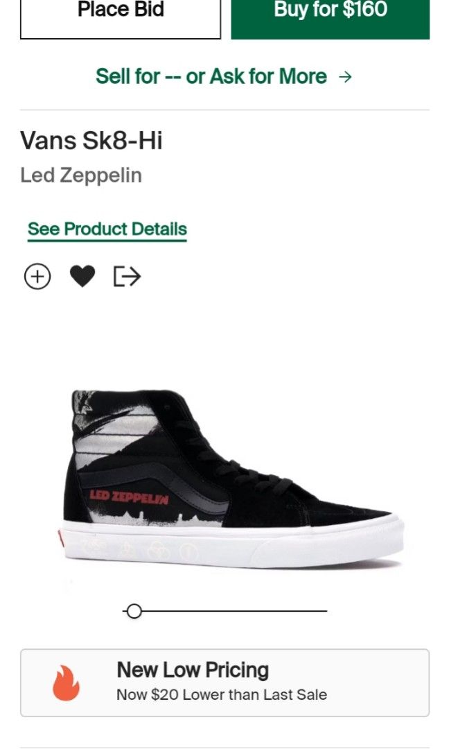 Vans led zeppelin shoes for sale sales