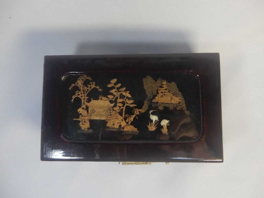 Chinese silk discount jewelry box